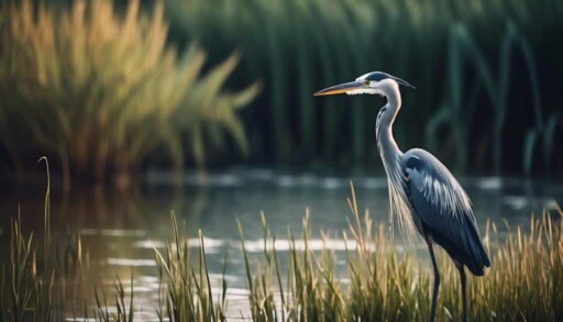 graceful herons in flight