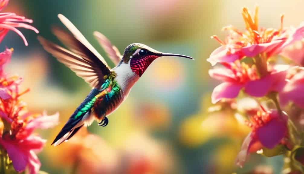 colorful energetic hummingbird species