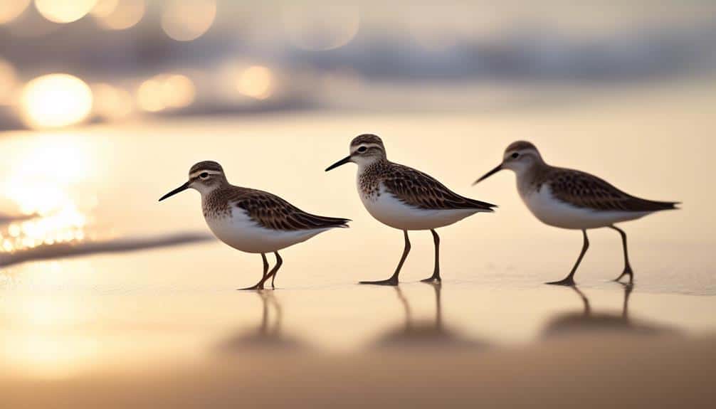 tiny coastal birds migrating