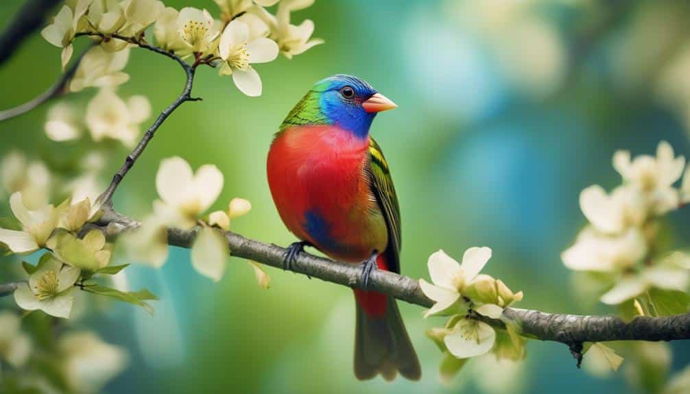 colorful bird with vibrant plumage