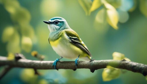 small bird with blue head