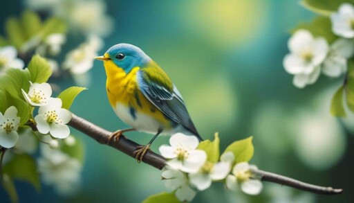 small songbird with blue gray upperparts
