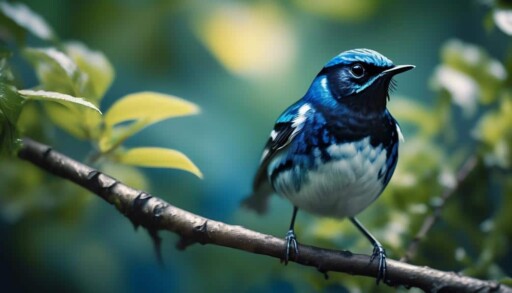 distinctive blue bird species