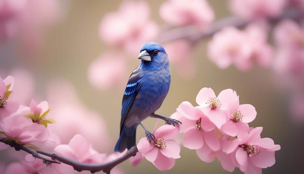 small songbird with blue plumage