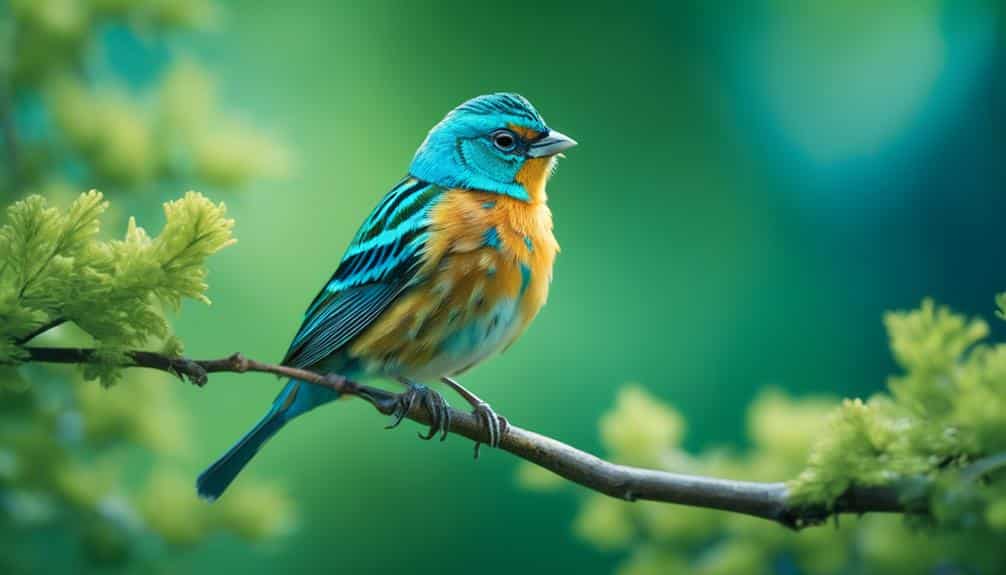 vibrant blue bird species
