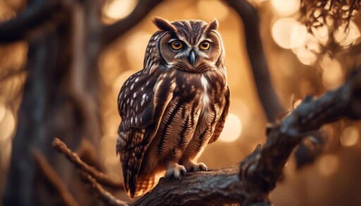 nocturnal bird with brown feathers