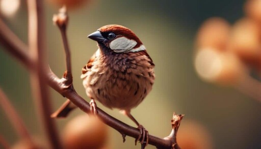 tiny bird with brown feathers