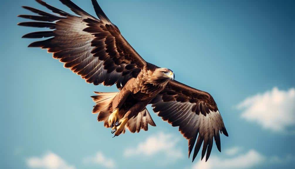 majestic brown eagle soaring