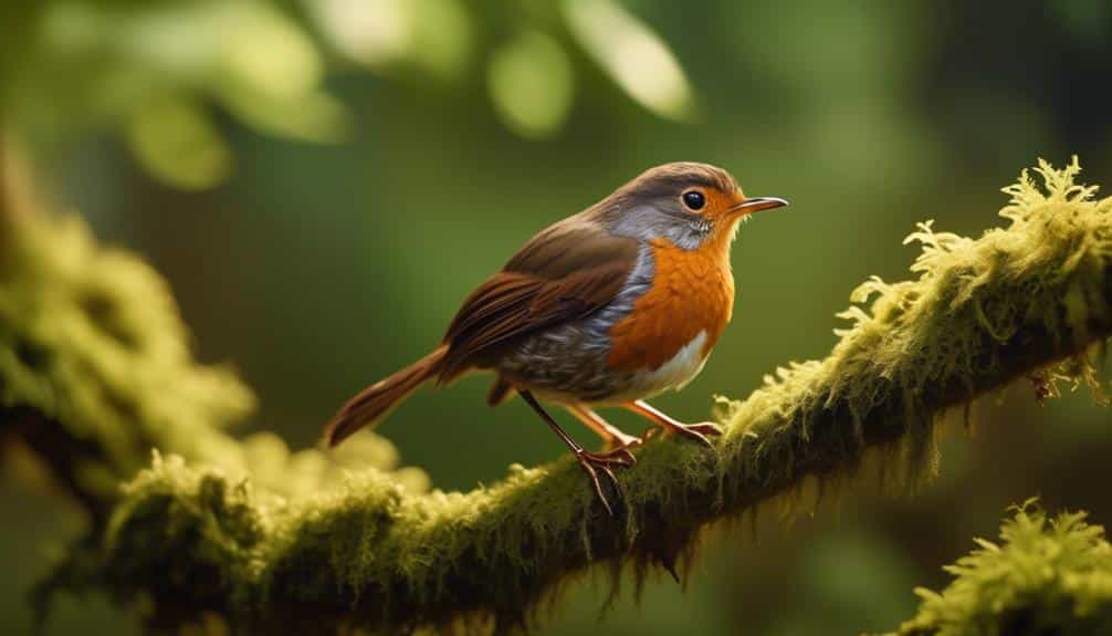 camouflage bird with orange