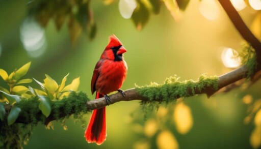 vibrant red bird species