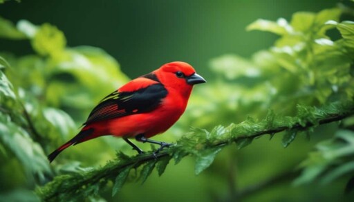 bright red bird species