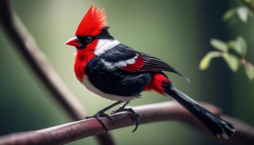 vibrant red bird species
