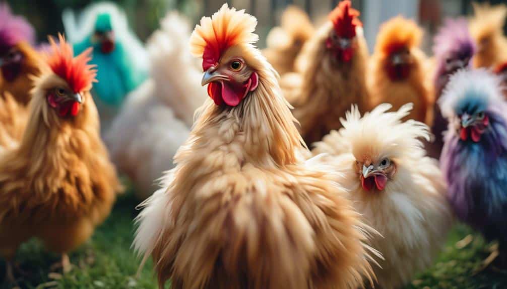 fluffy feather footed chickens