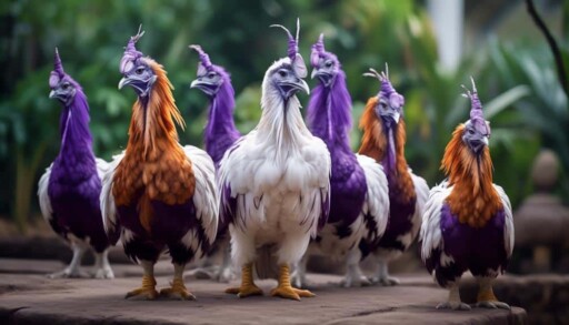 large gentle ornamental chicken