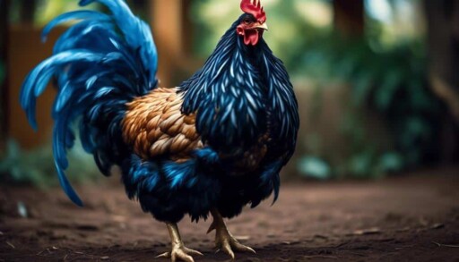 large fluffy ornamental chickens
