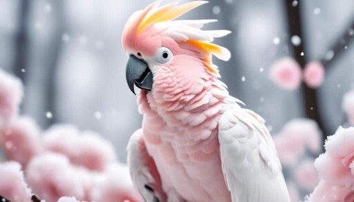 colorful parrot with pink crest