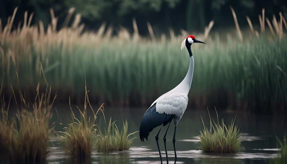 elegant bird with distinctive neck