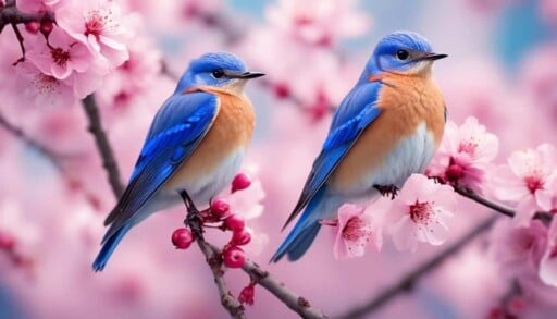 singing bluebirds in spring