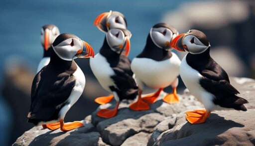 adorable arctic seabirds