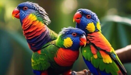 colorful australian parrots