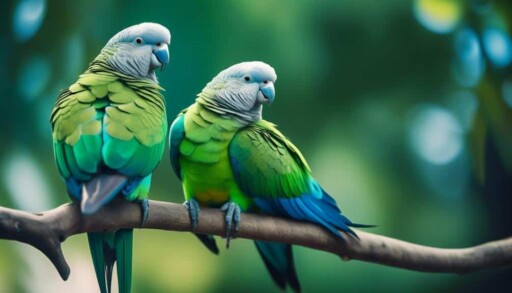 colorful social intelligent parrots