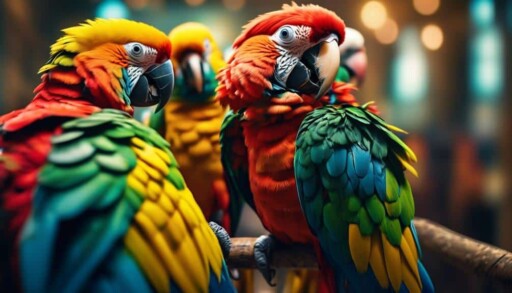 colorful talking pet birds