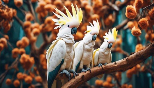 colorful and intelligent parrots