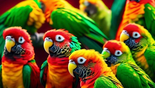 colorful pet parrot species