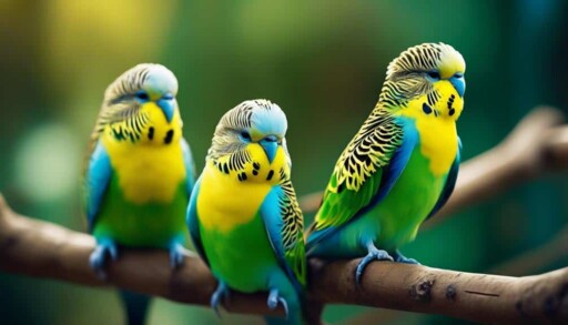colorful pet parakeets
