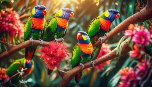 colorful australian parrot species