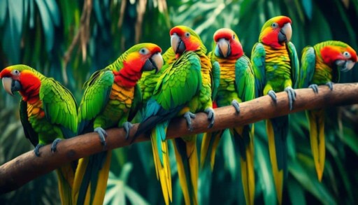 colorful and talkative birds