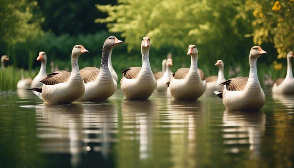 migrating geese in flight