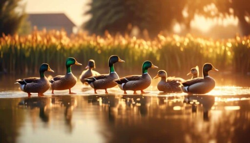 quacking ducks in the park