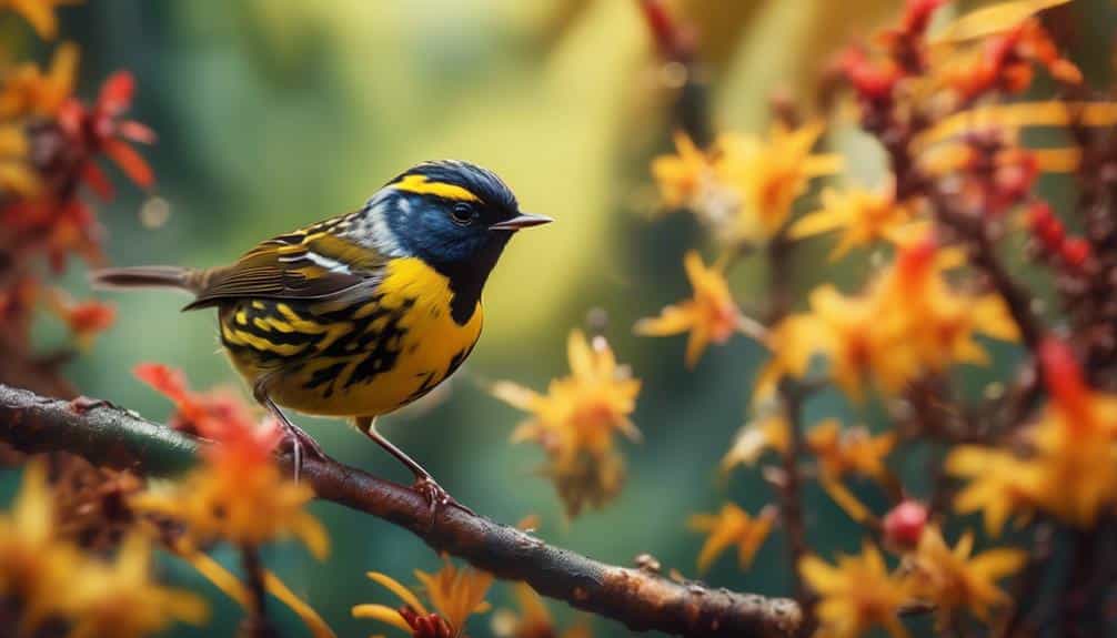 colorful songbirds in forests