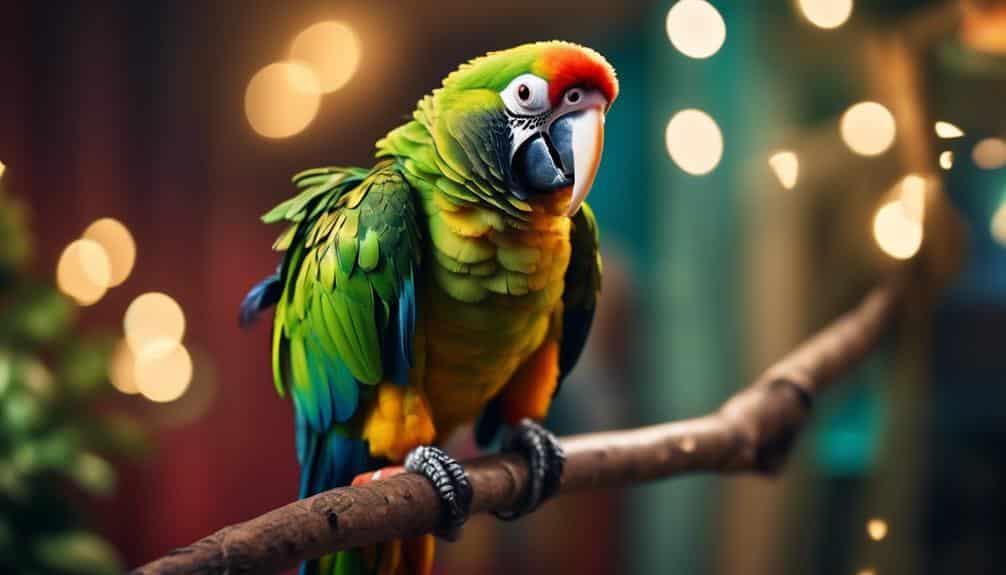 mischievous parrot causing trouble