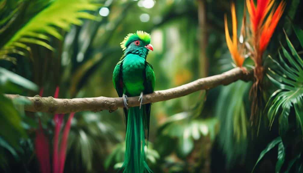 colorful bird with unique features