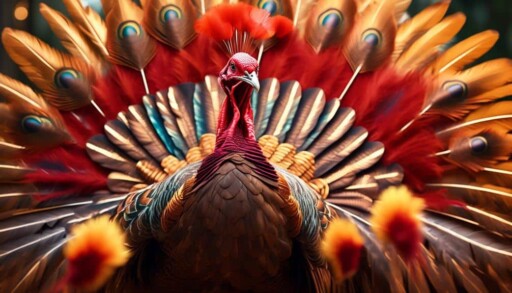 wild turkeys in the forest