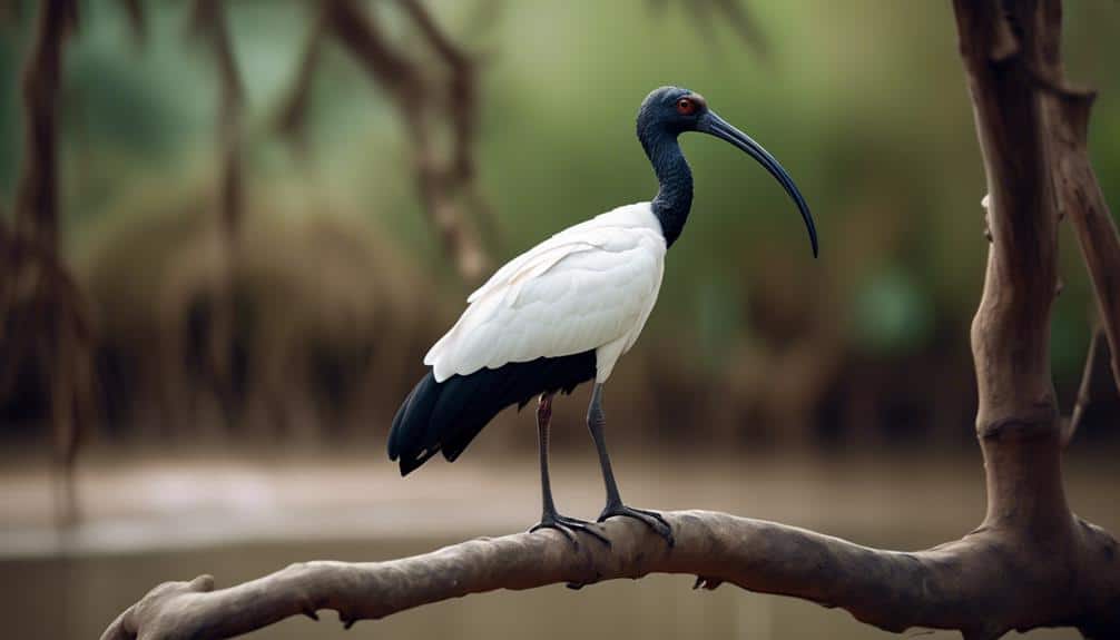 distinctive black head and beak