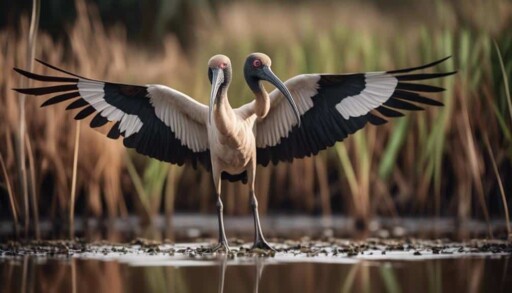 distinctive bird with buff colored neck