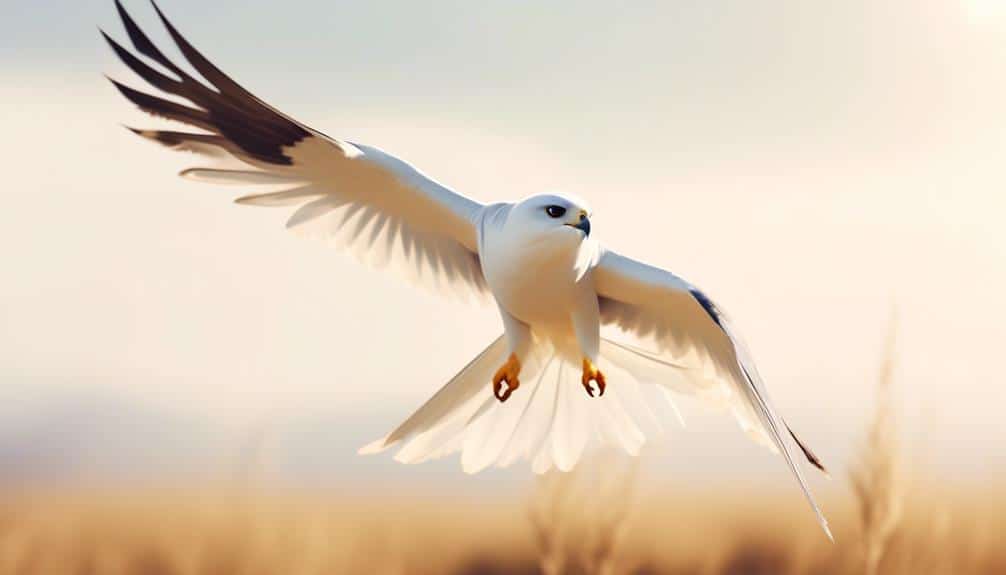 elegant raptor with white tail