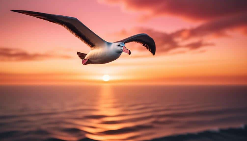 majestic seabirds in flight