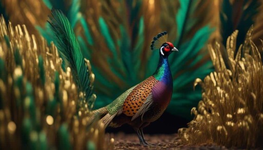 colorful game bird species