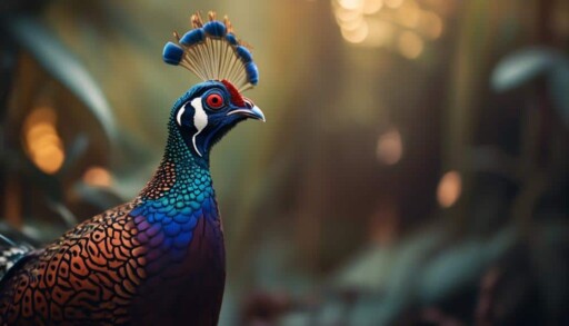 colorful and flamboyant bird