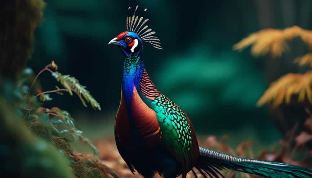 vibrant plumage unique species