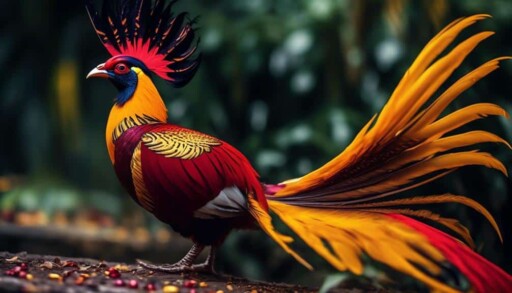 colorful bird with long tail