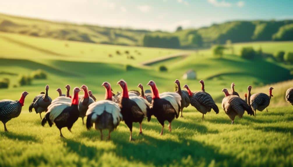 humanely raised turkeys roam
