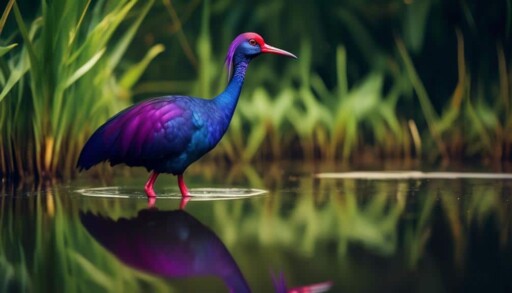 vibrant purple bird species
