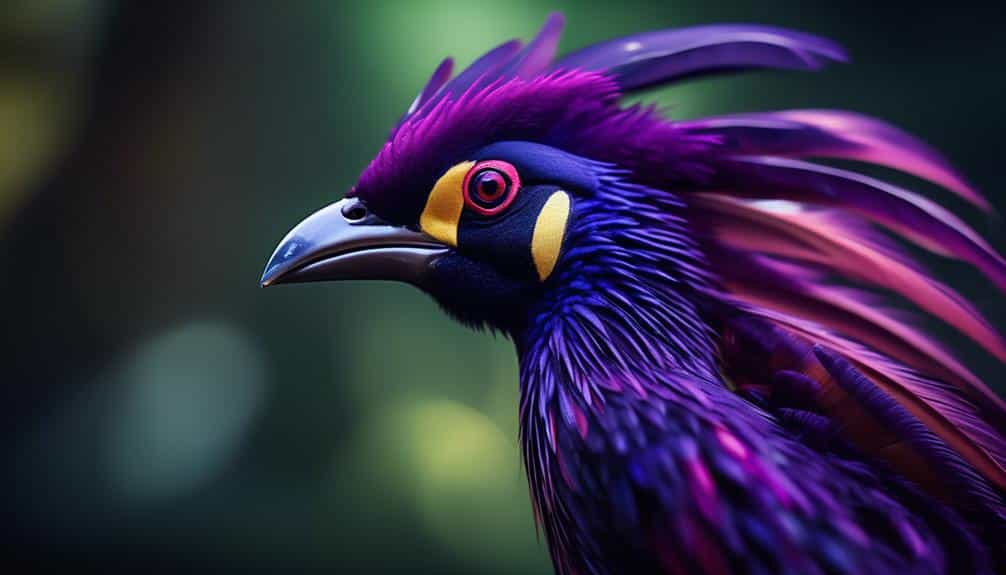 colorful bird with red bill