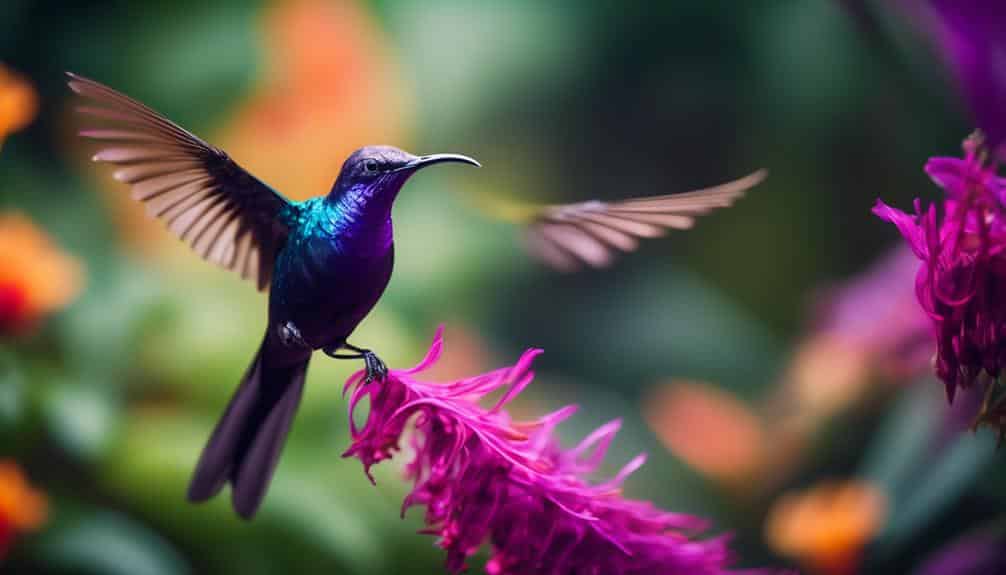 vibrant purple bird species