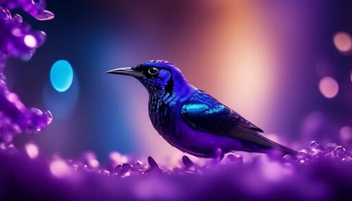 vibrant purple bird species